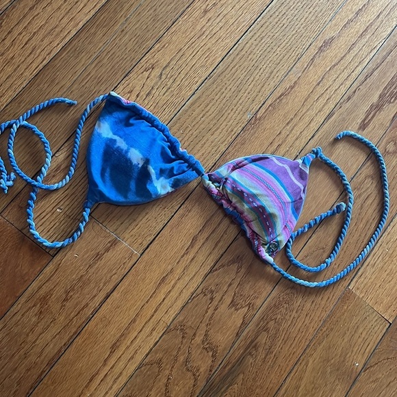 2 Billabong Boho Retro reversible Bikinis  Tribal Tie Dye Surfer 1973 Australian - Picture 8 of 9